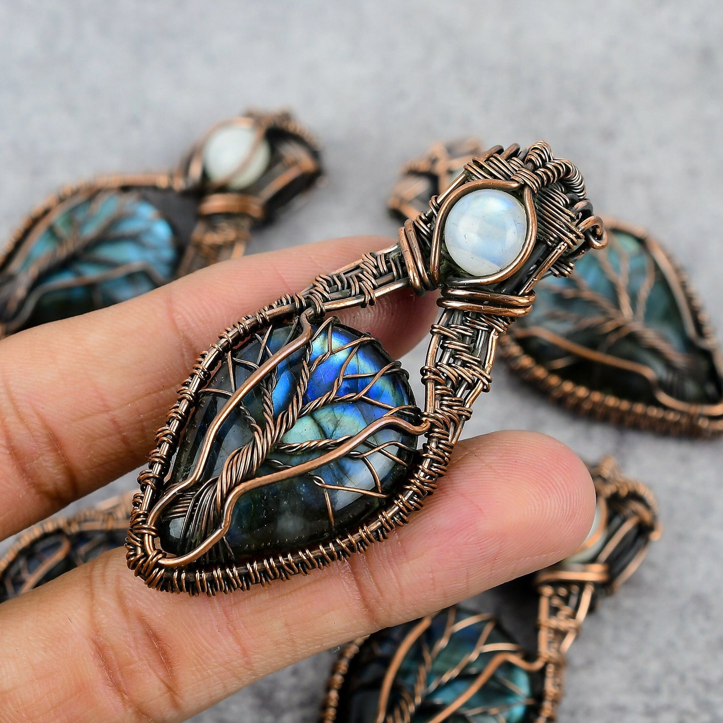 Rainbow Labradorite Gemstone Pendant
