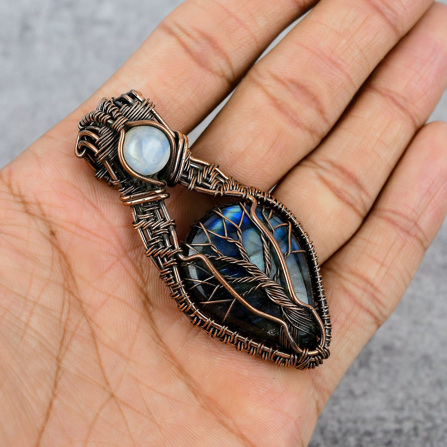Rainbow Labradorite Gemstone Pendant