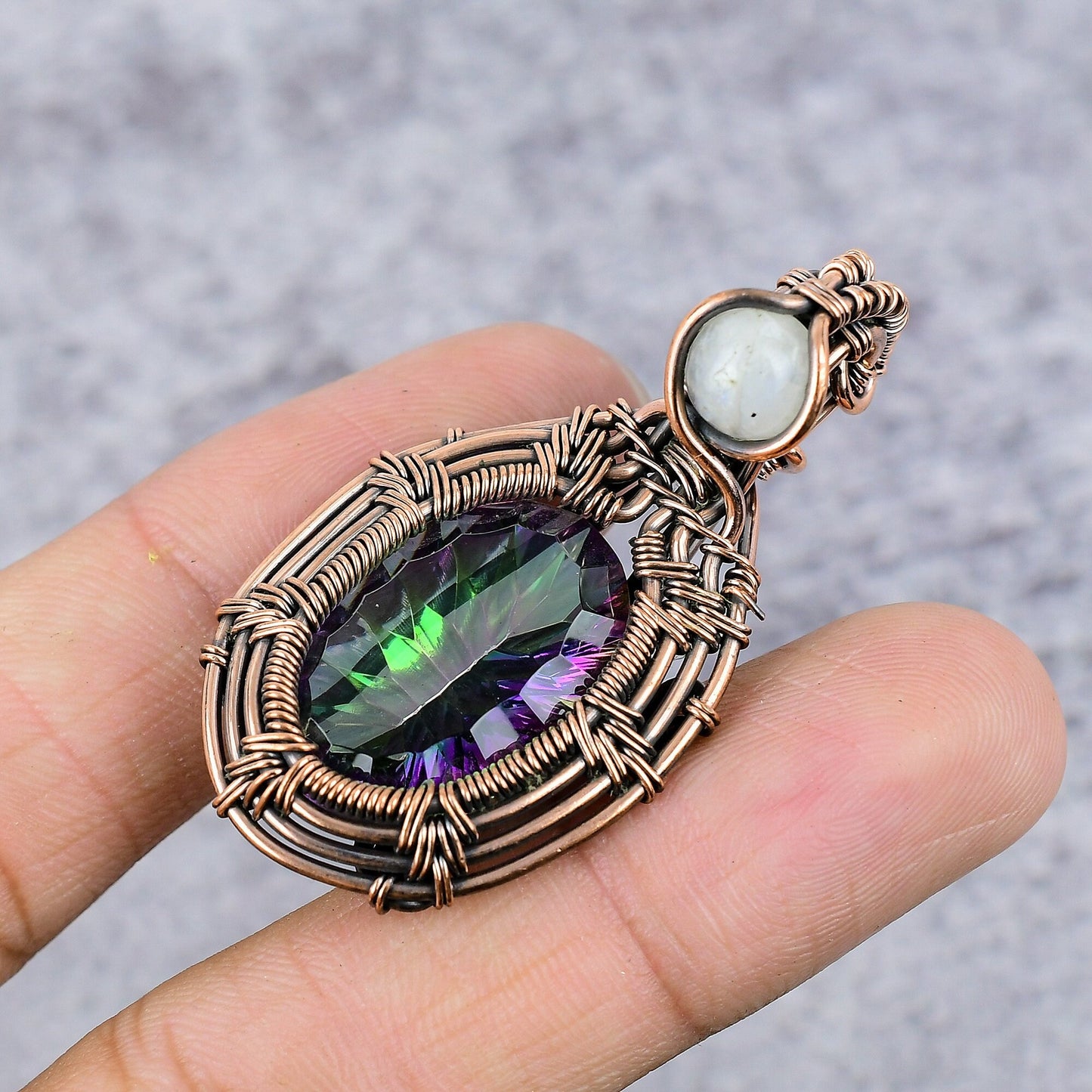 Rainbow Mystic Topaz Gemstone Pendant