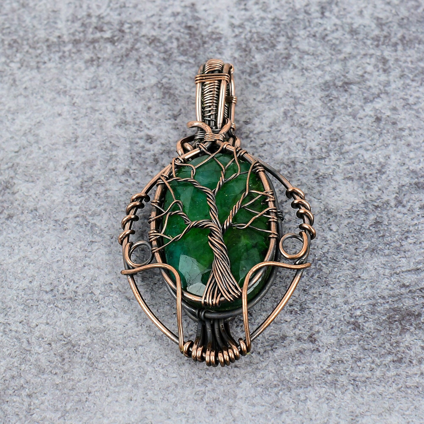 Green Zambian Emerald Gemstone Pendant