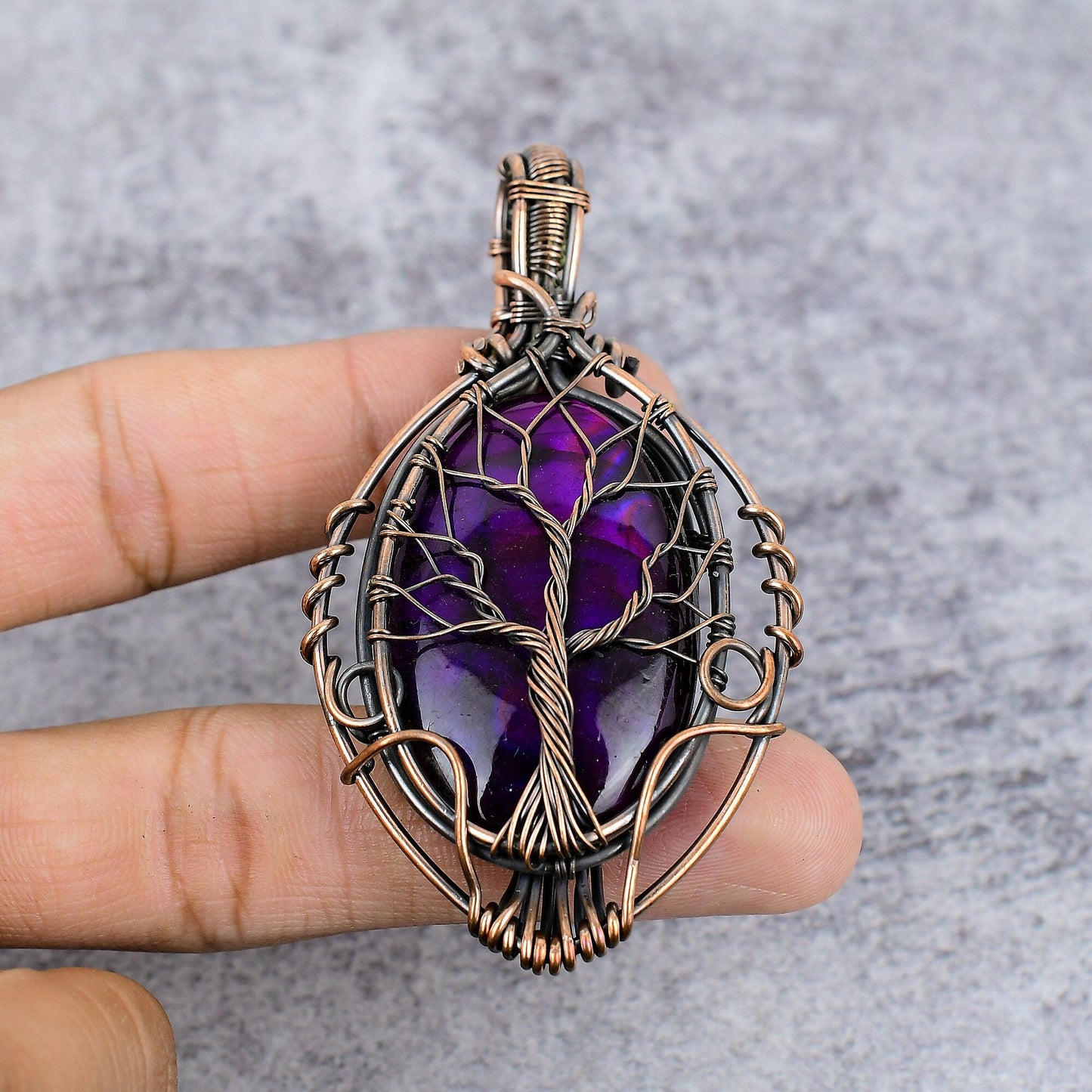 Pink Labradorite Gemstone Pendant