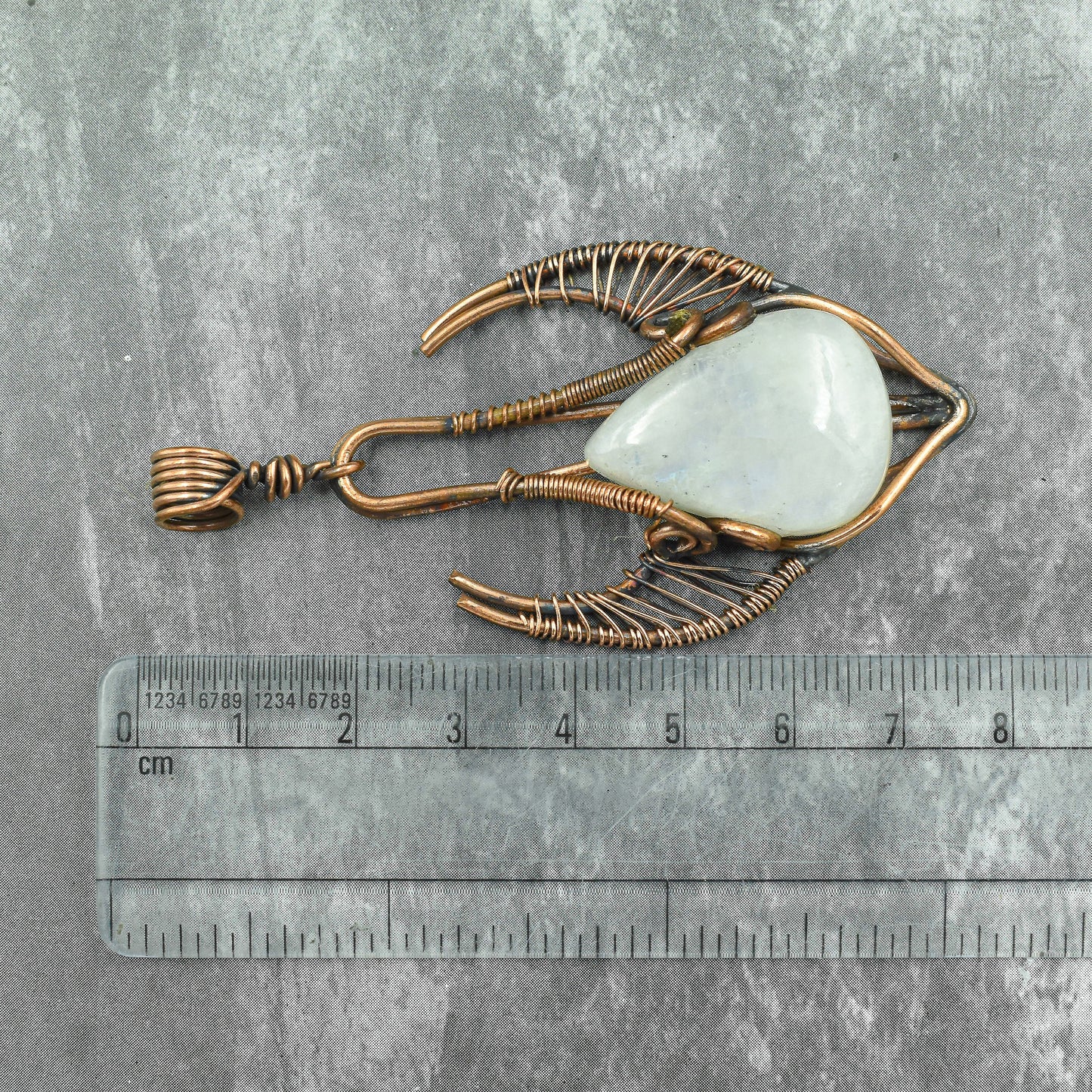 Rainbow Moonstone Gemstone Bull Face Pendant