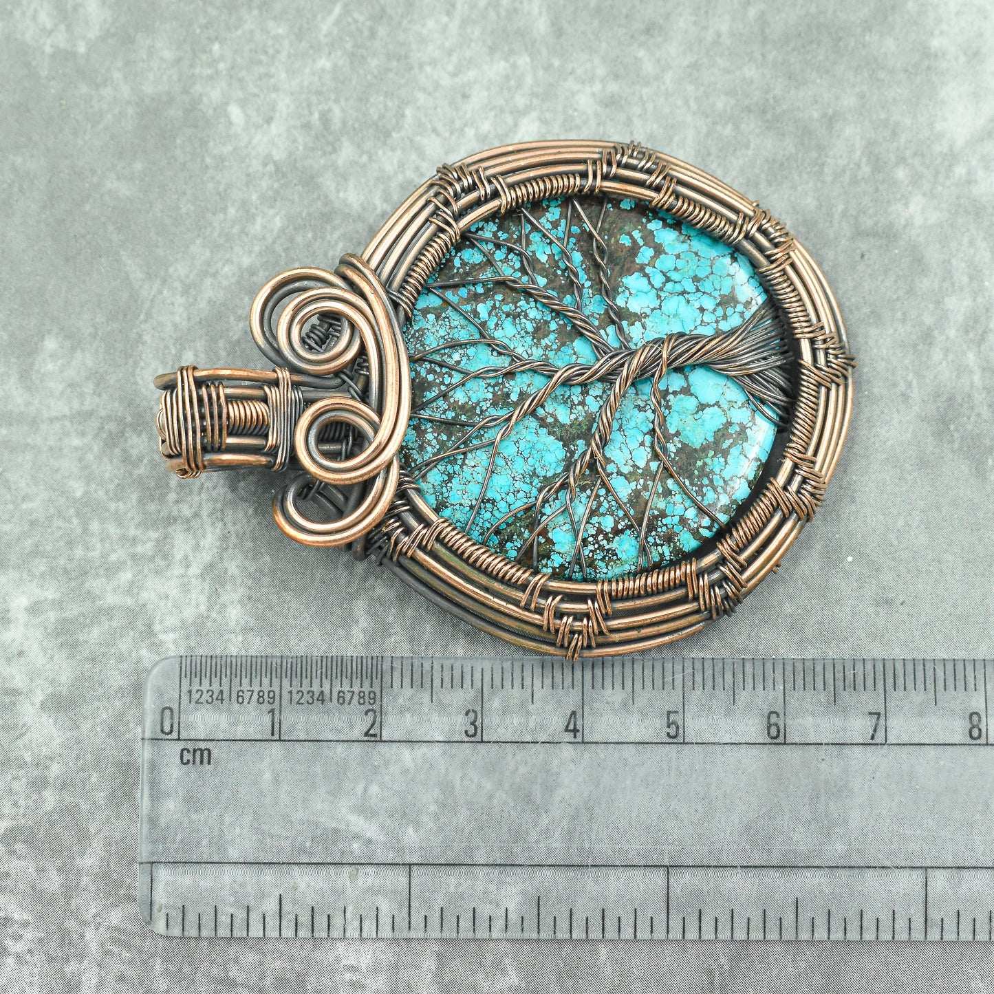 Turquoise Gemstone Tree of Life Pendant