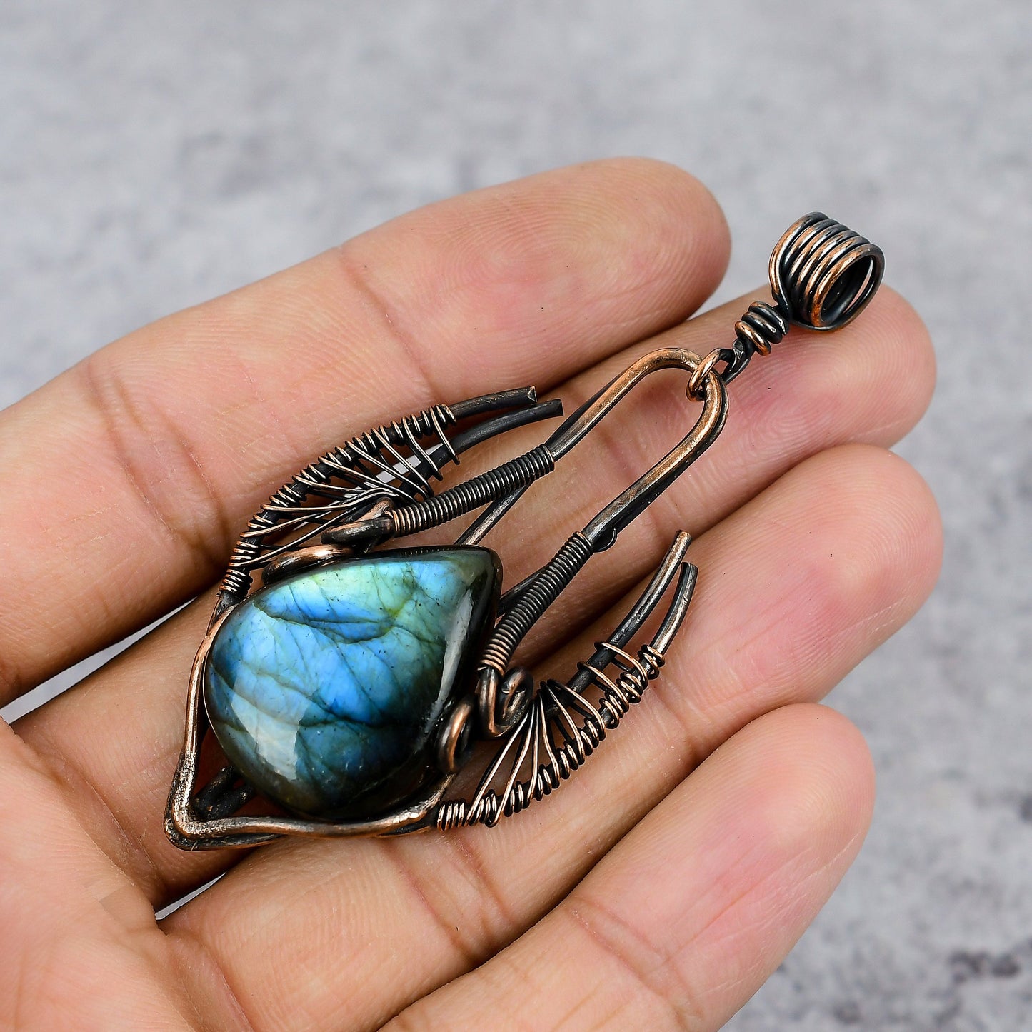 Blue Labradorite Gemstone Pendant