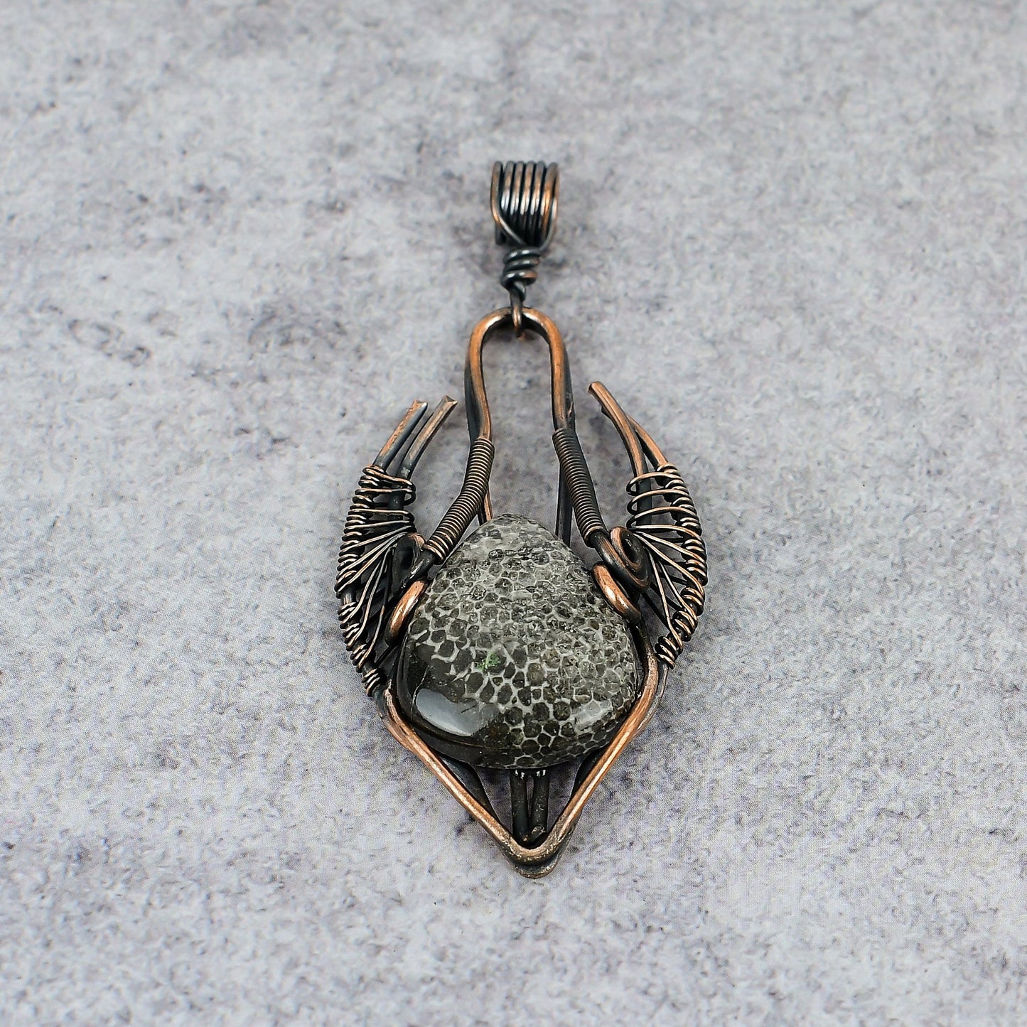 Red Stingray Coral Gemstone Bull Face Pendant