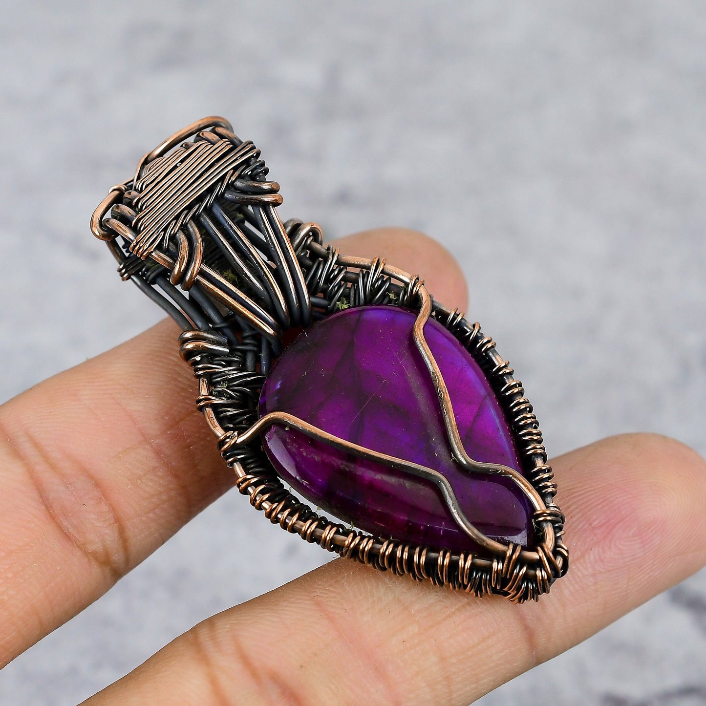 Purple Labradorite Gemstone Pendant