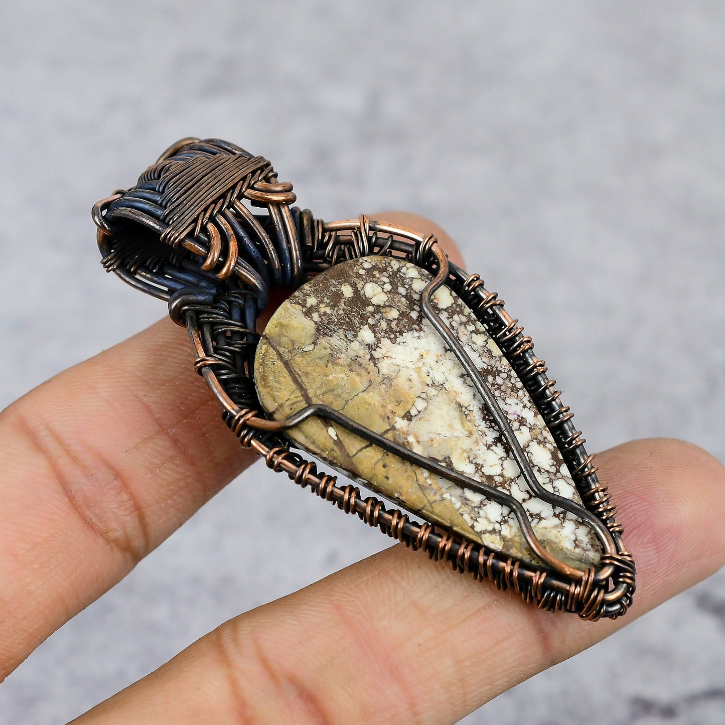 Brown Wild Horse Jasper Gemstone Pendant