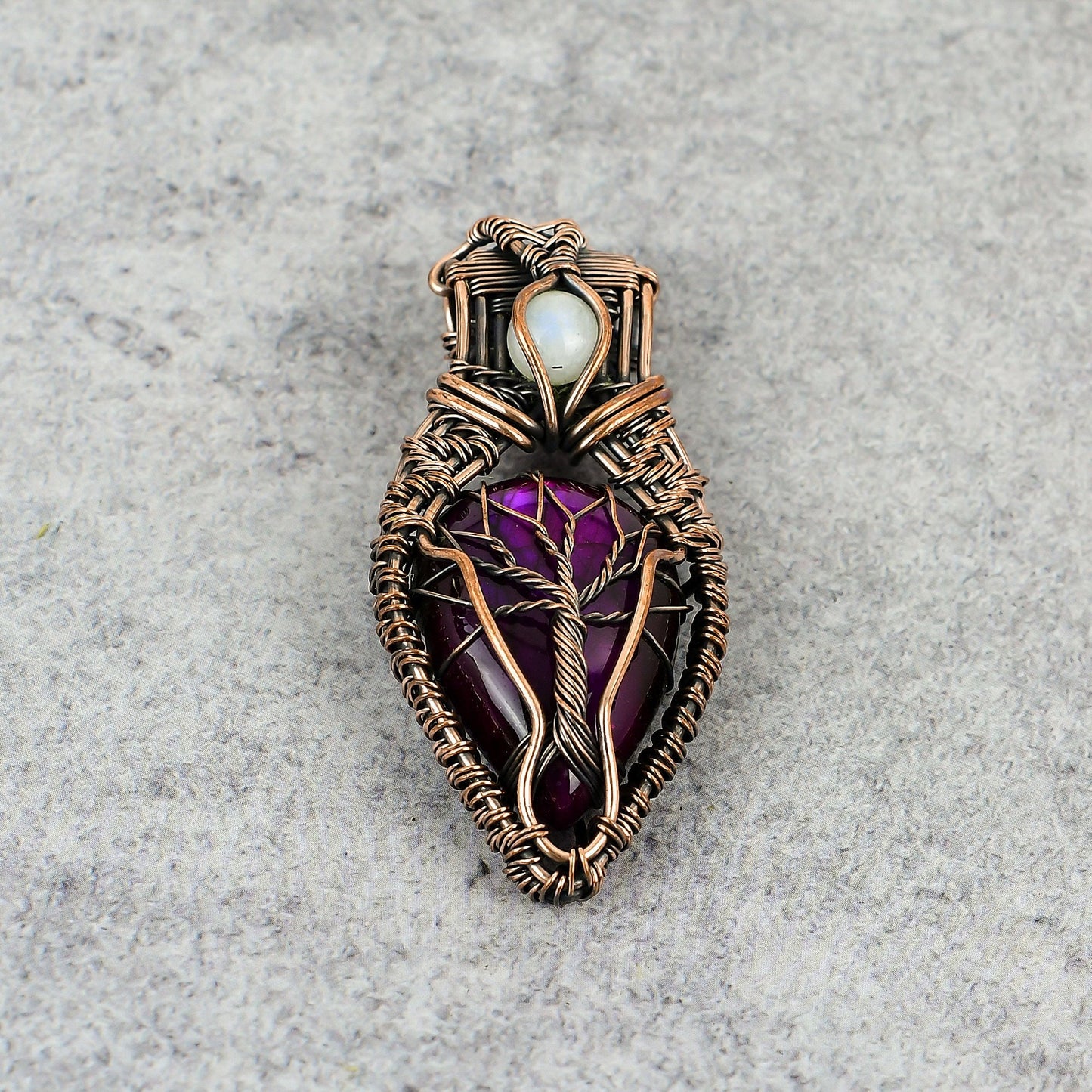 Pink Labradorite Gemstone Pendant