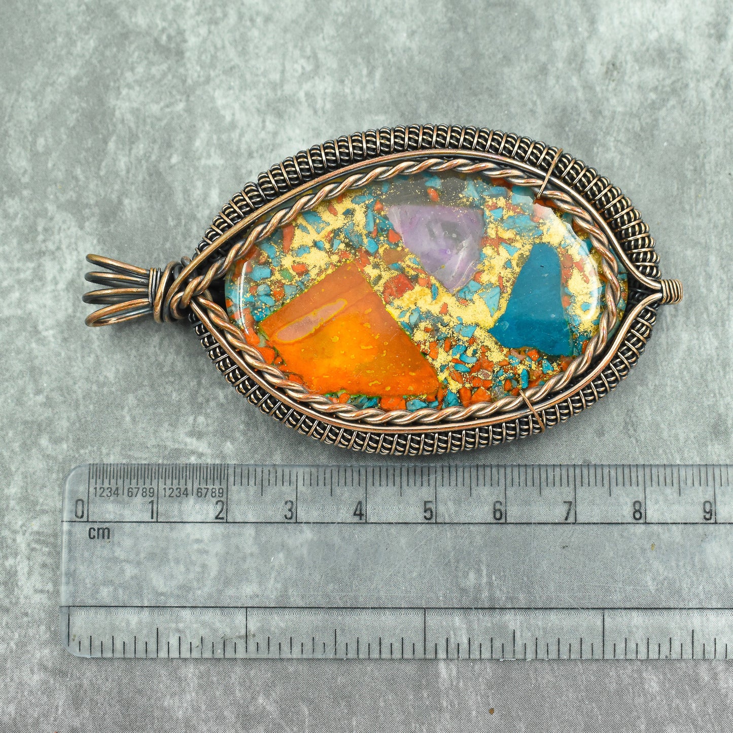 Turquoise Spiny Oyster Gemstone Pendant