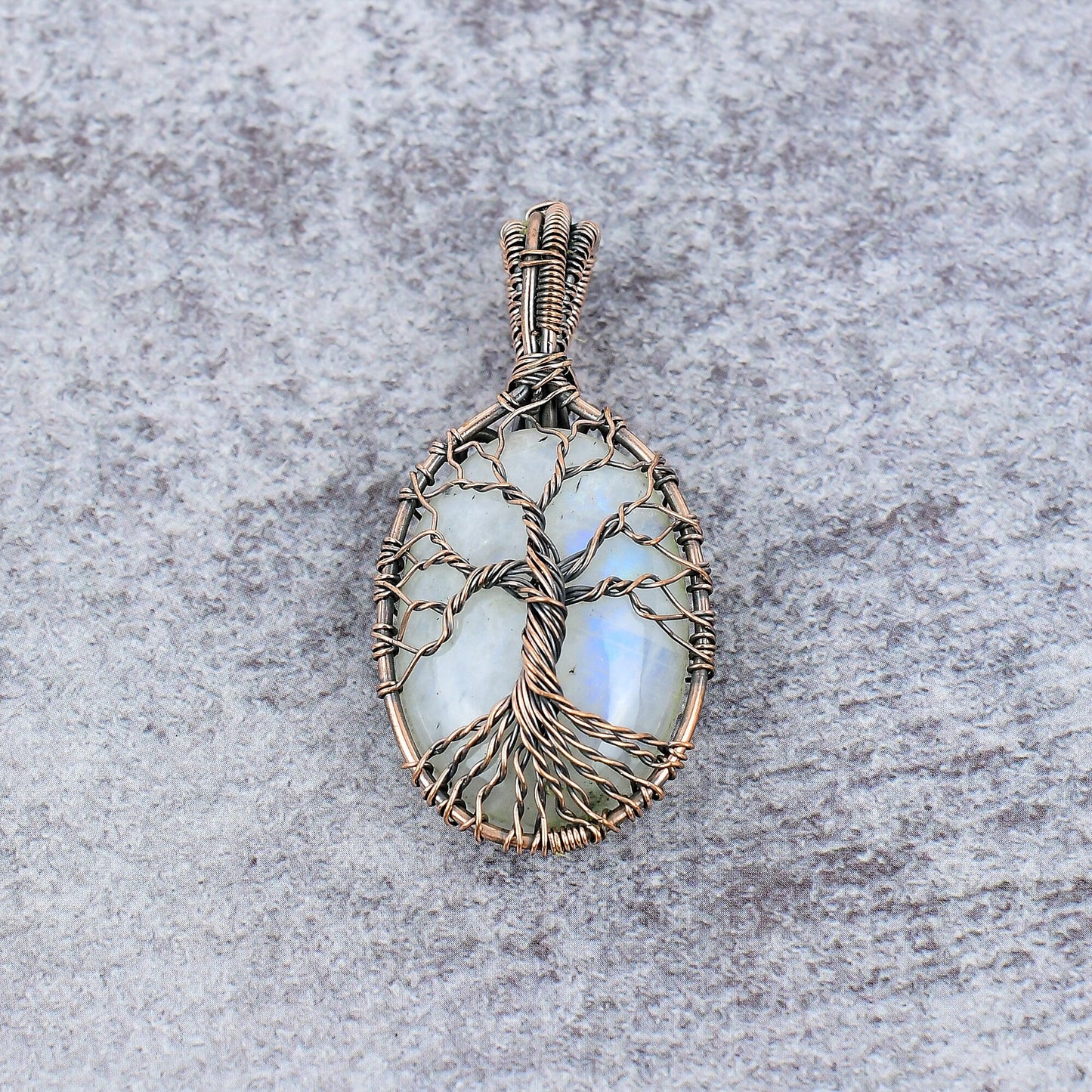 Copper Moonstone Gemstone Pendant