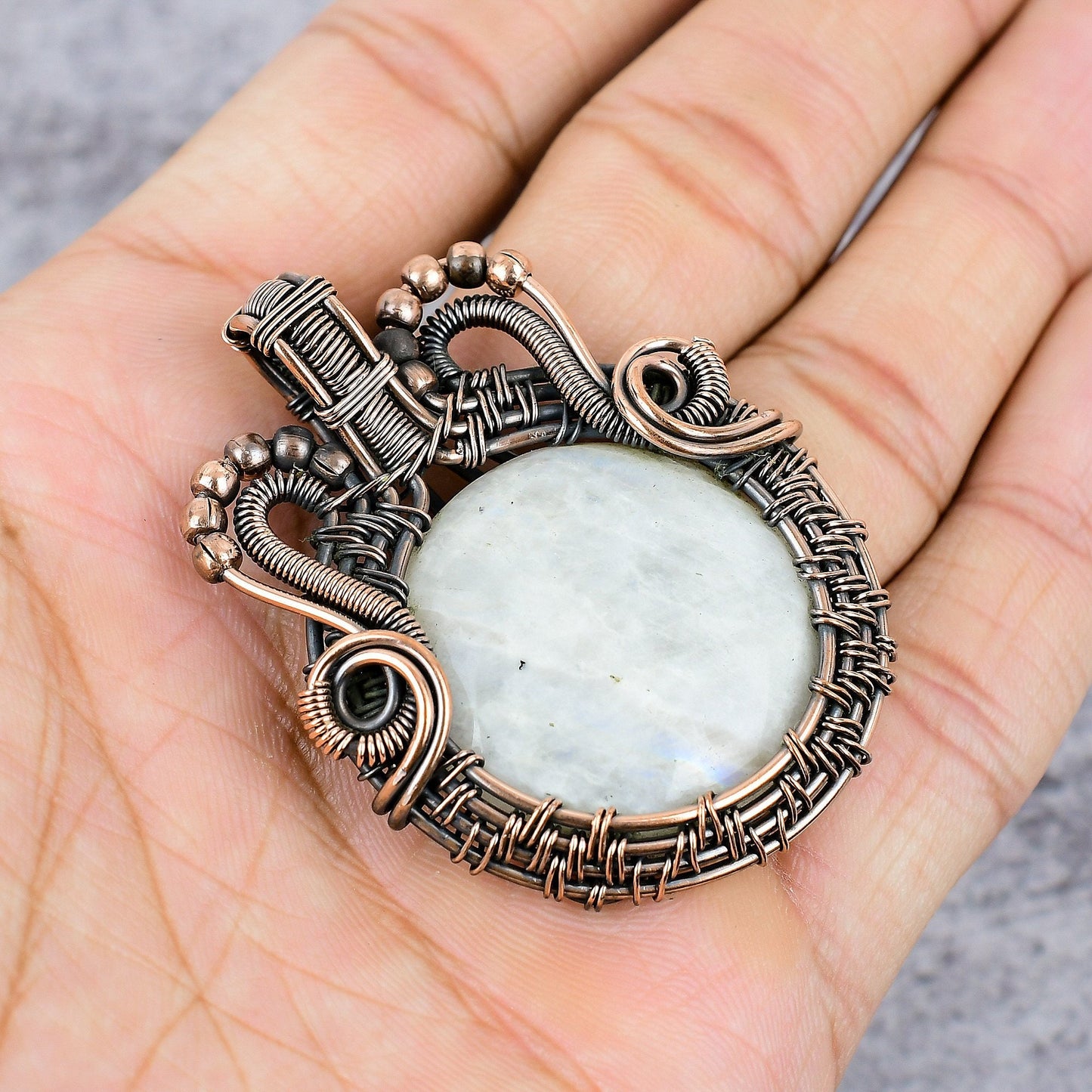 Rainbow Moonstone Gemstone Pendant