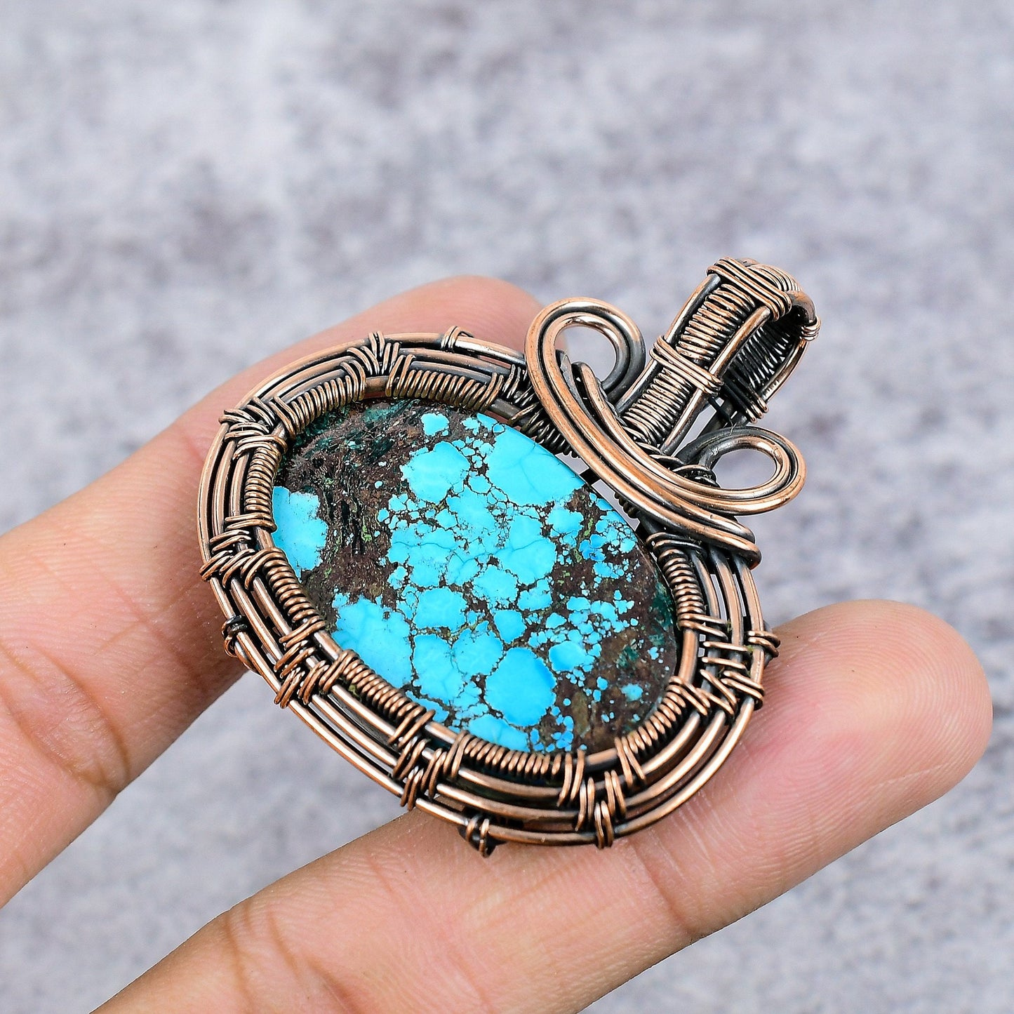 Blue Turquoise Gemstone Pendant