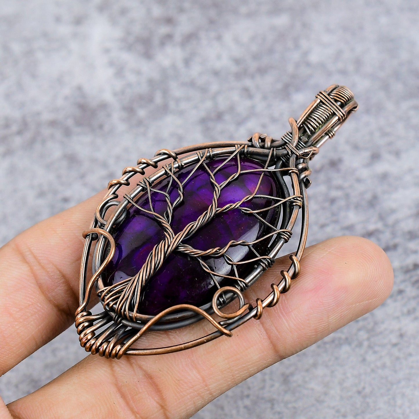 Pink Labradorite Gemstone Pendant