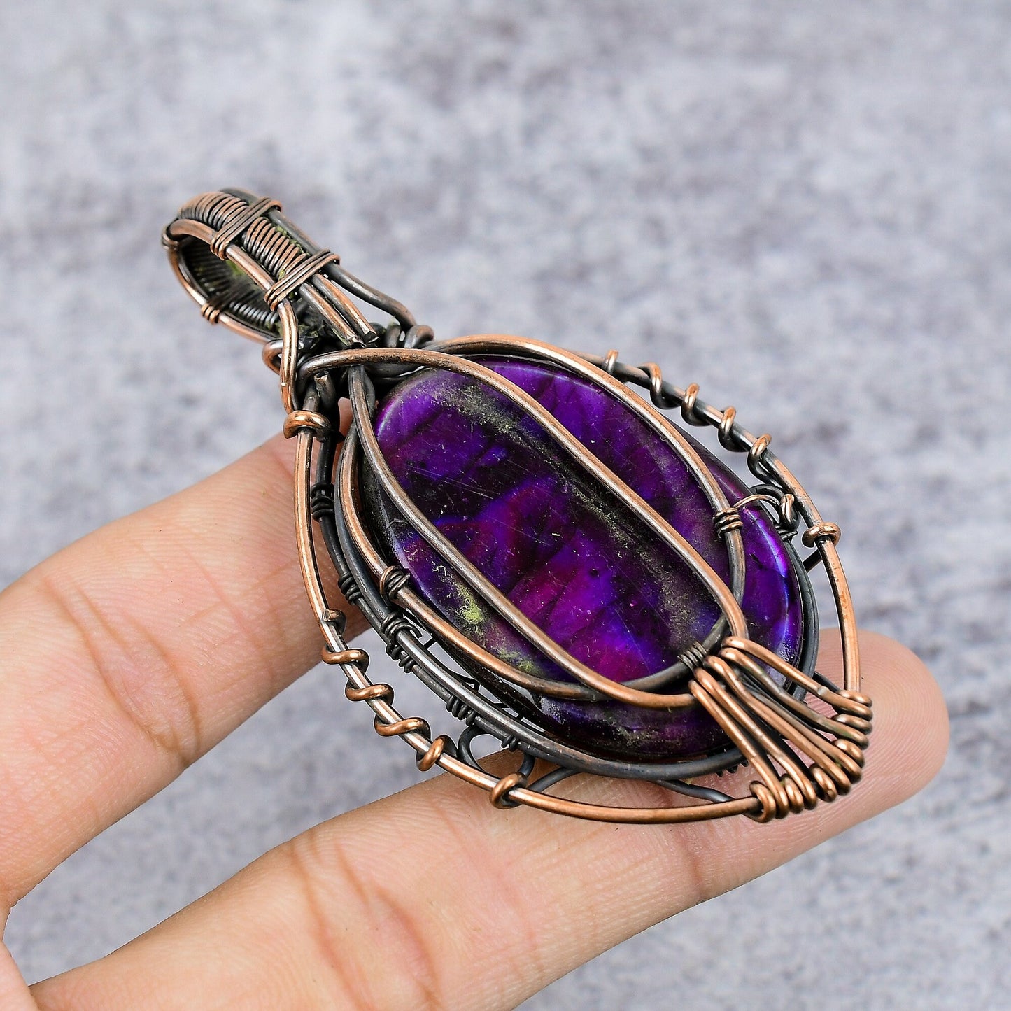 Pink Labradorite Gemstone Pendant