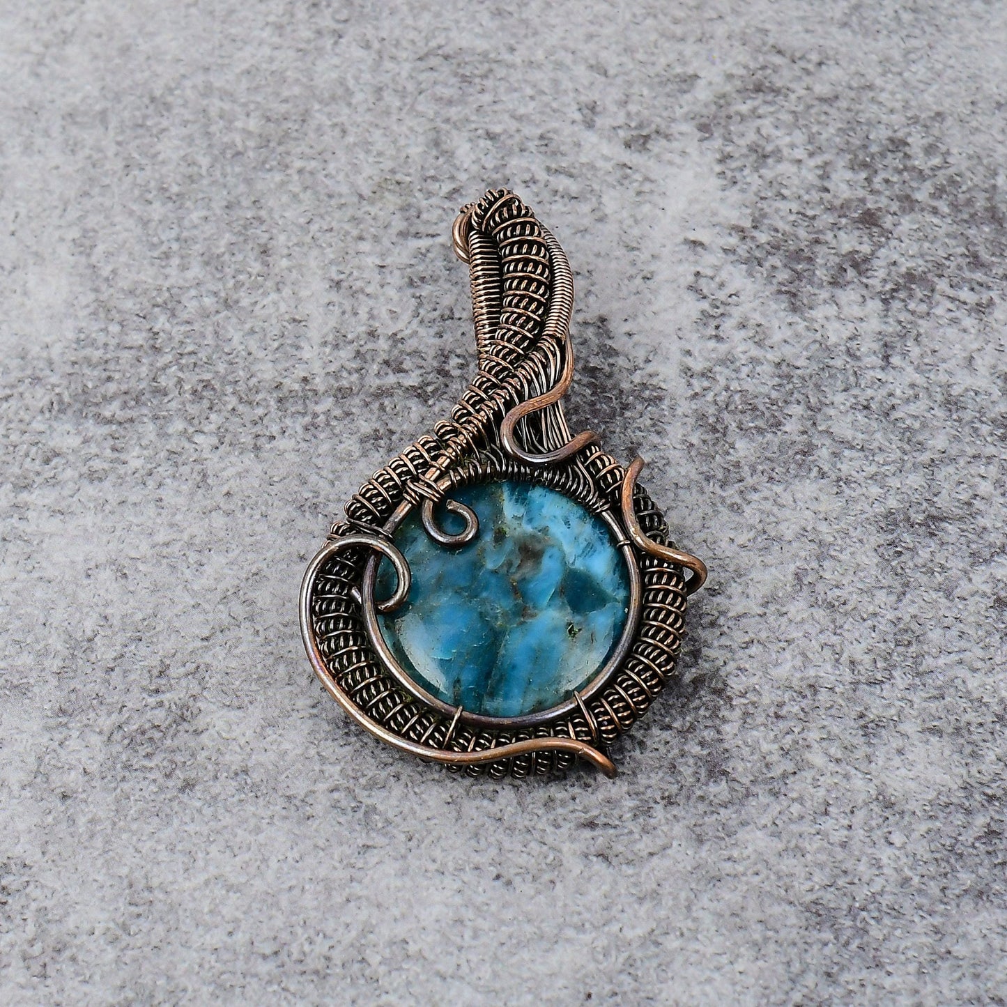 Neon Blue Apatite Gemstone Pendant