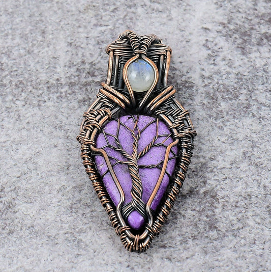 Purple Purpurite Gemstone Pendant