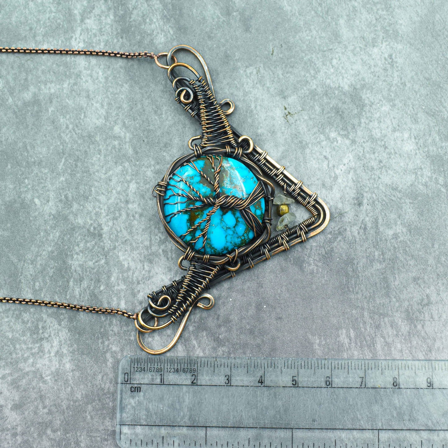 Blue Turquoise Gemstone Necklace