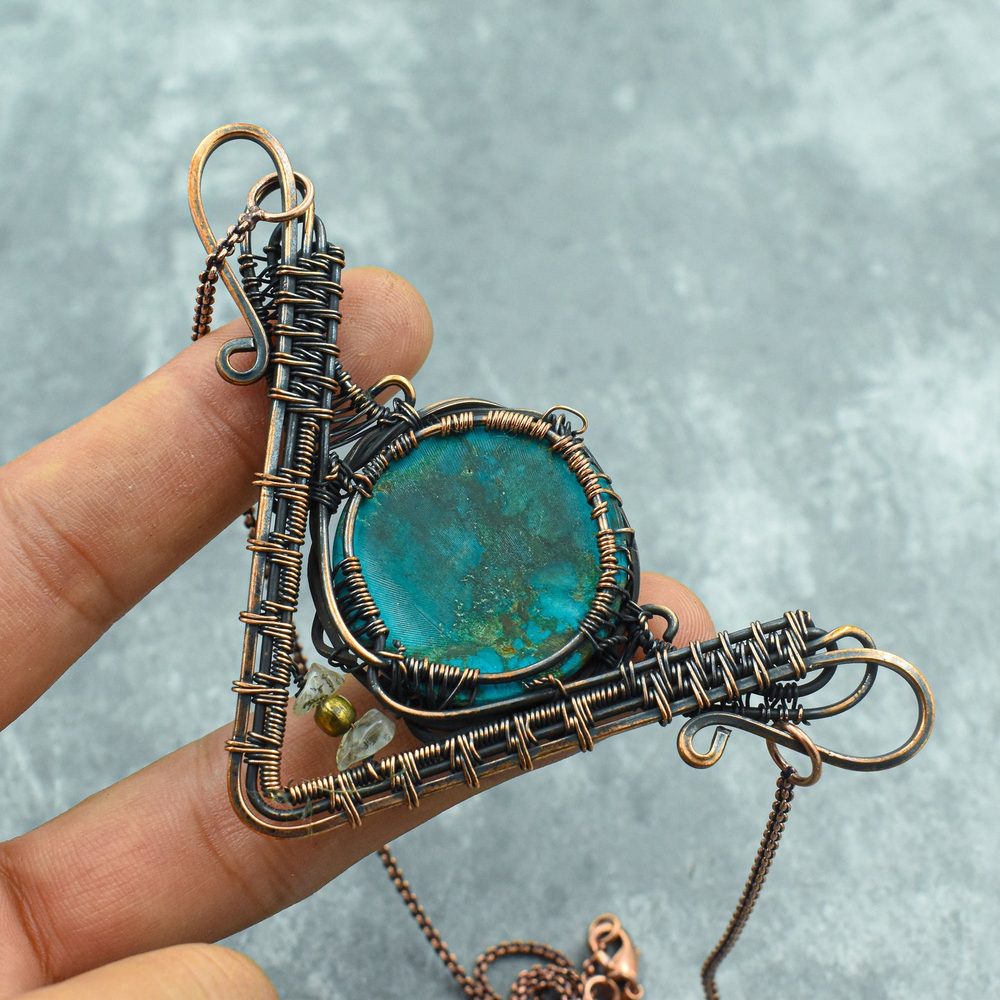 Blue Turquoise Gemstone Necklace