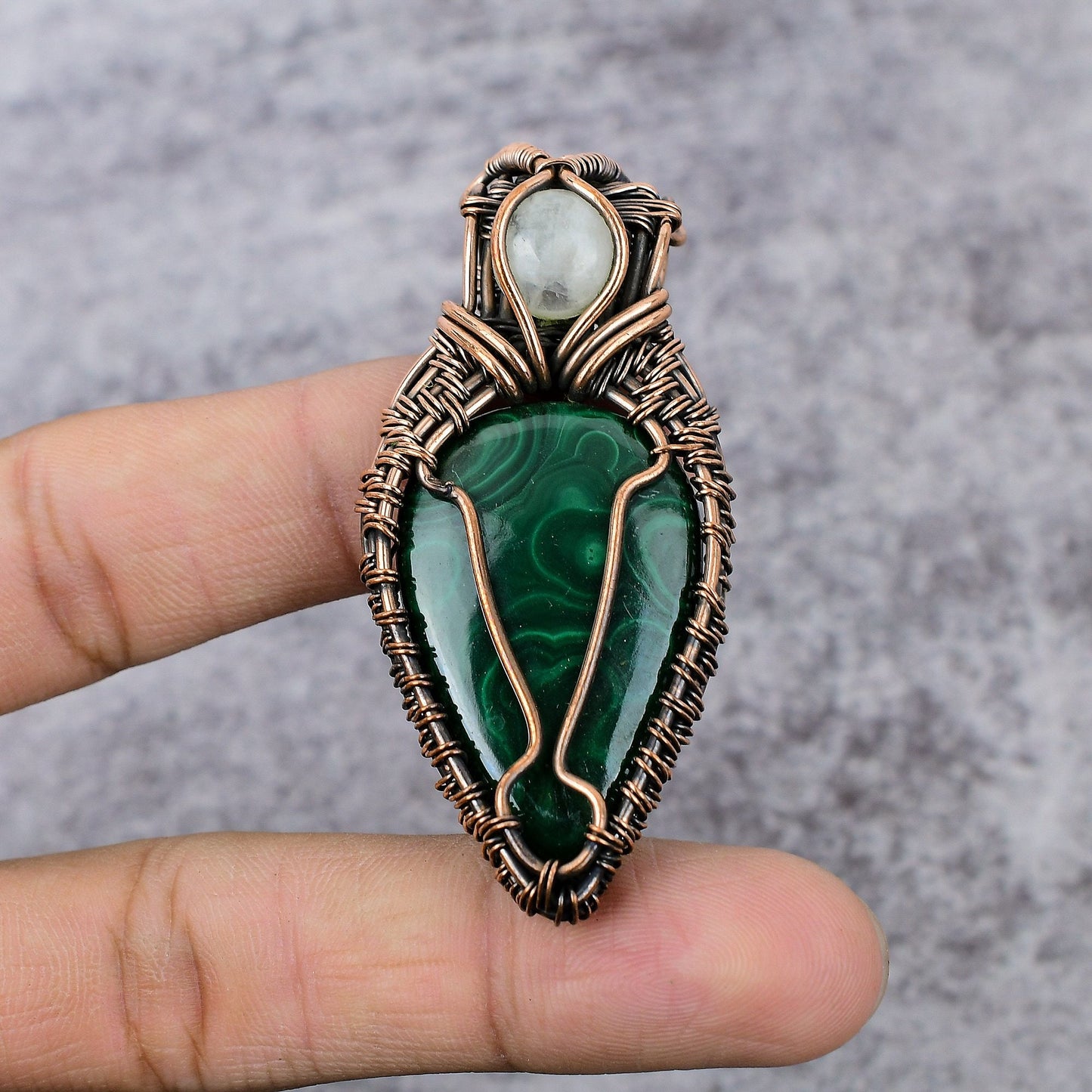 Green Malachite Gemstone Pendant