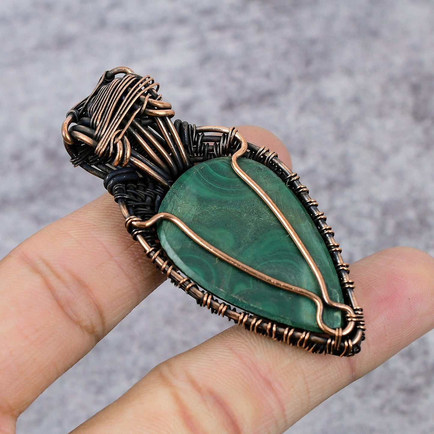 Green Malachite Gemstone Pendant