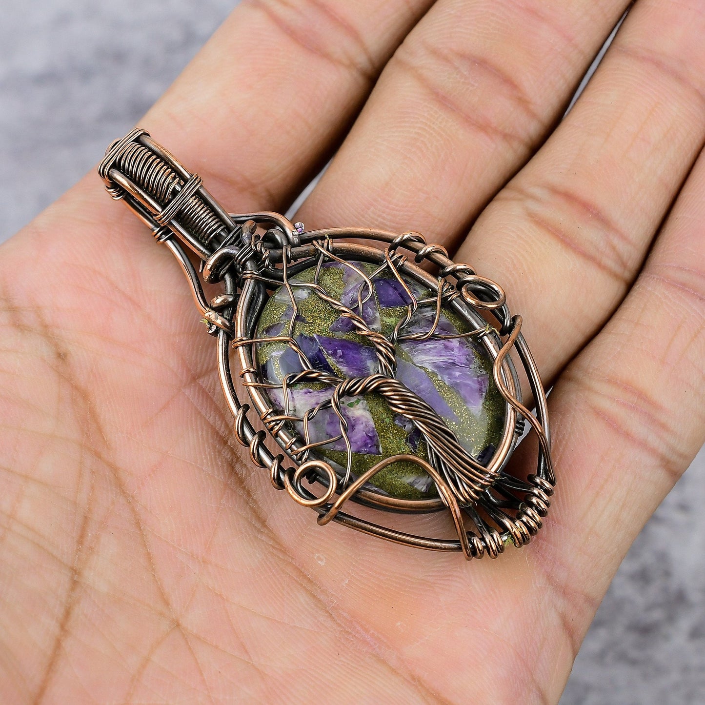 Purple Charoite Gemstone Pendant