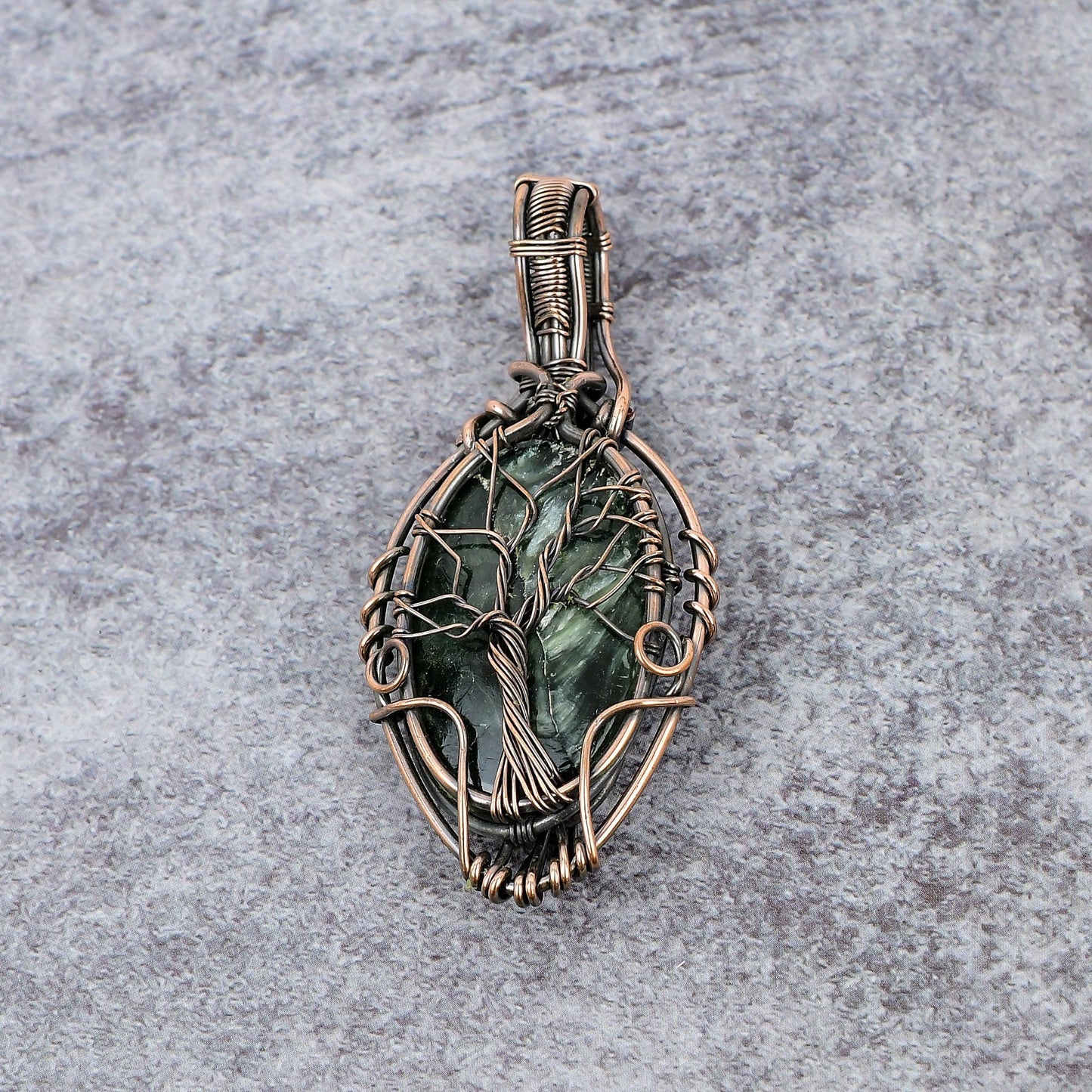 Green Seraphinite Gemstone Pendant