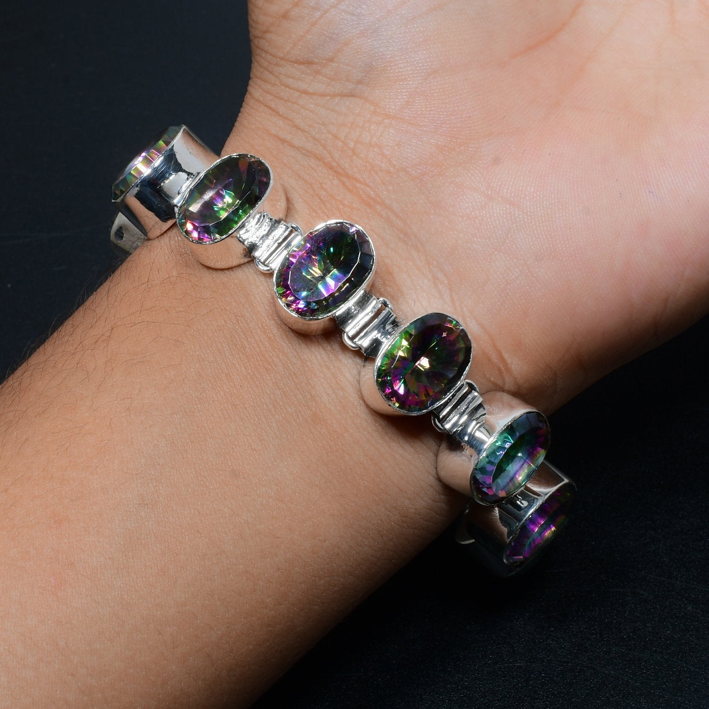 Mystic Rainbow Topaz Bracelet