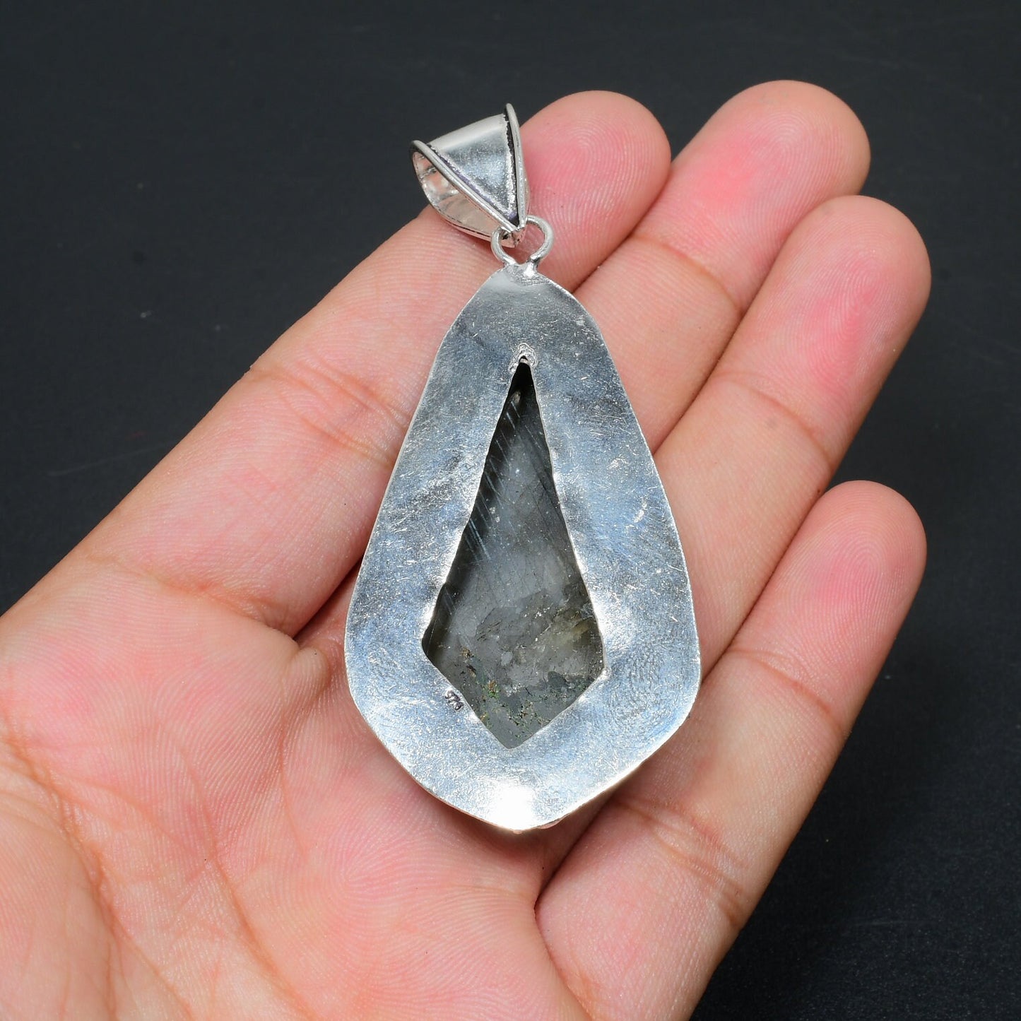 Blue Fire Labradorite Gemstone Pendant
