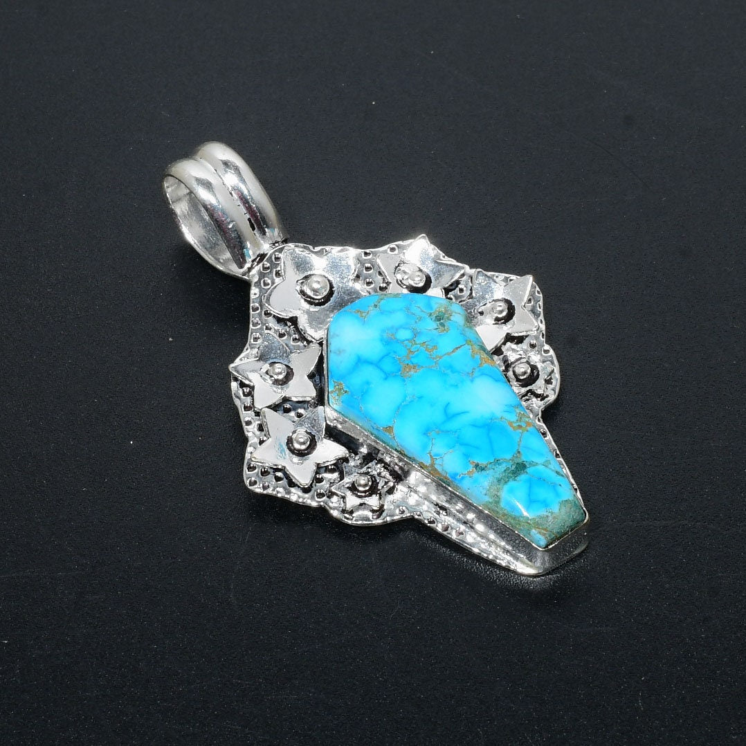 Turquoise Coffin Gemstone Pendant