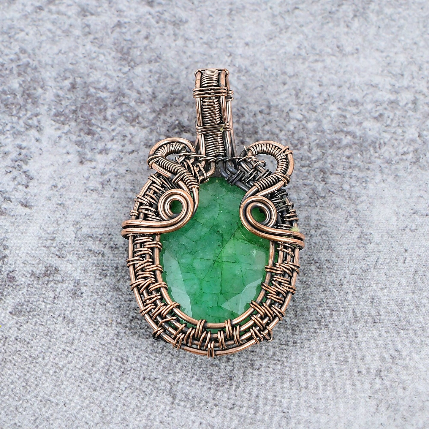 Green Emerald Gemstone Pendant