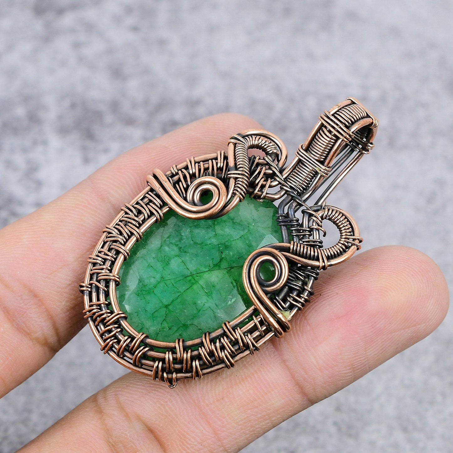 Green Emerald Gemstone Pendant