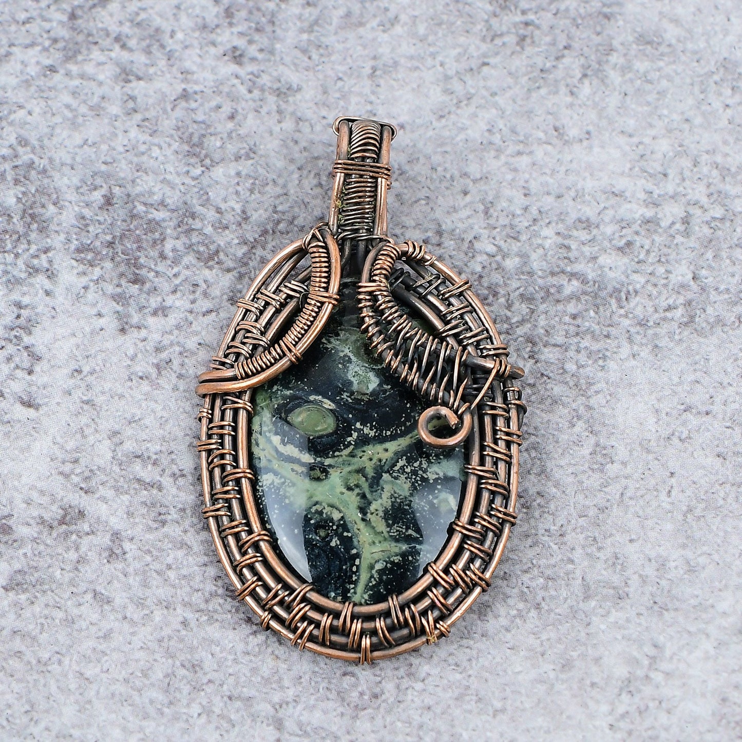Green Kambaba Jasper Gemstone Pendant