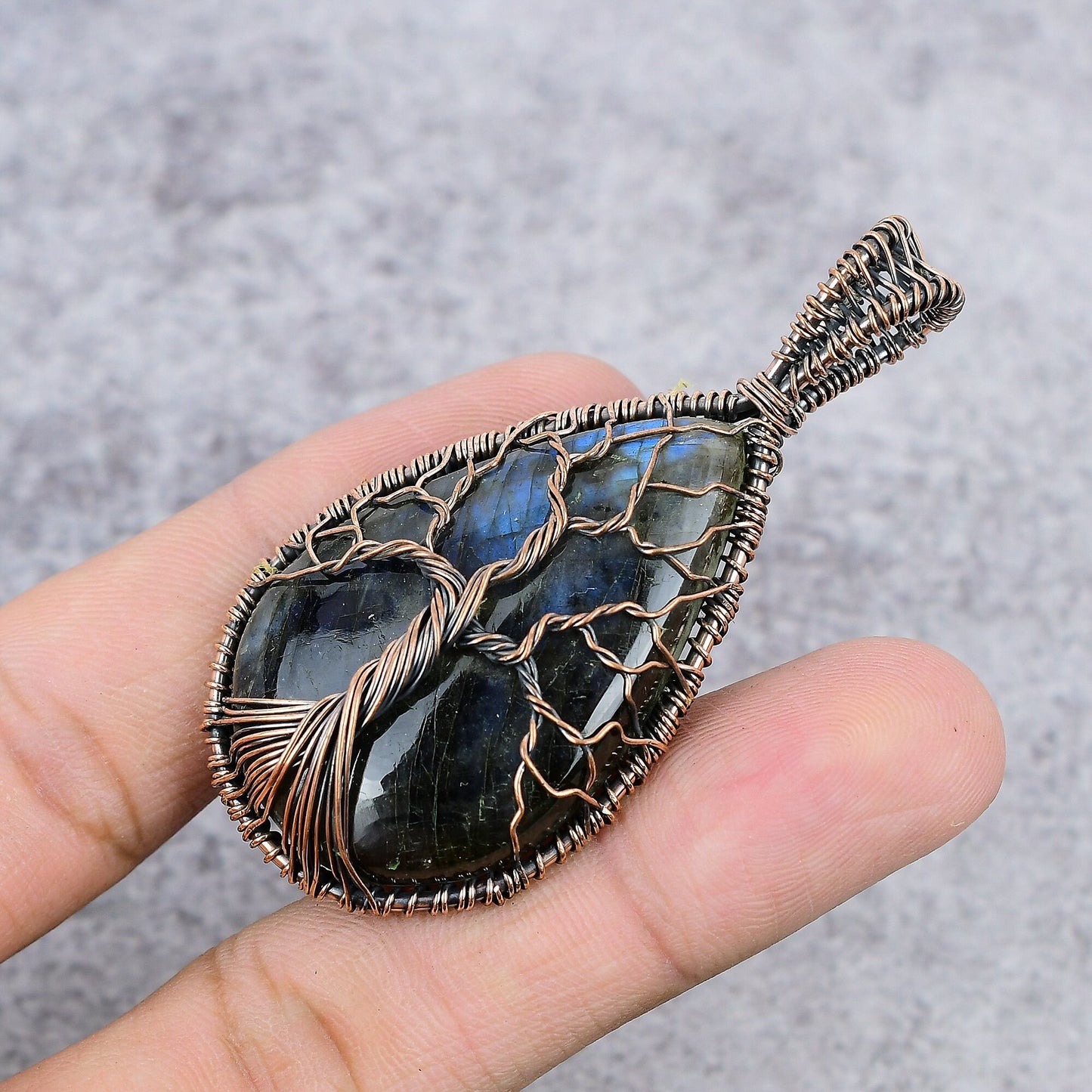 Blue Labradorite Gemstone Pendant