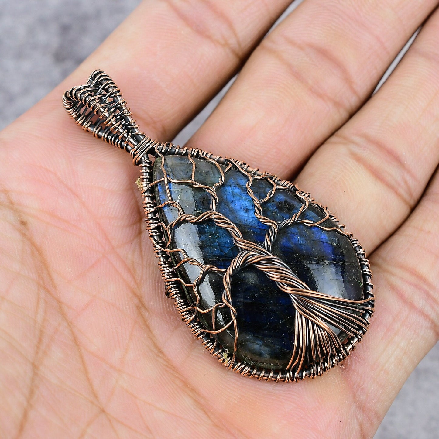 Blue Labradorite Gemstone Pendant