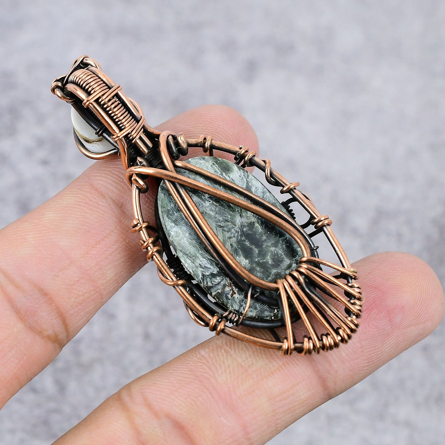 Copper Shiva Eye Gemstone Pendant