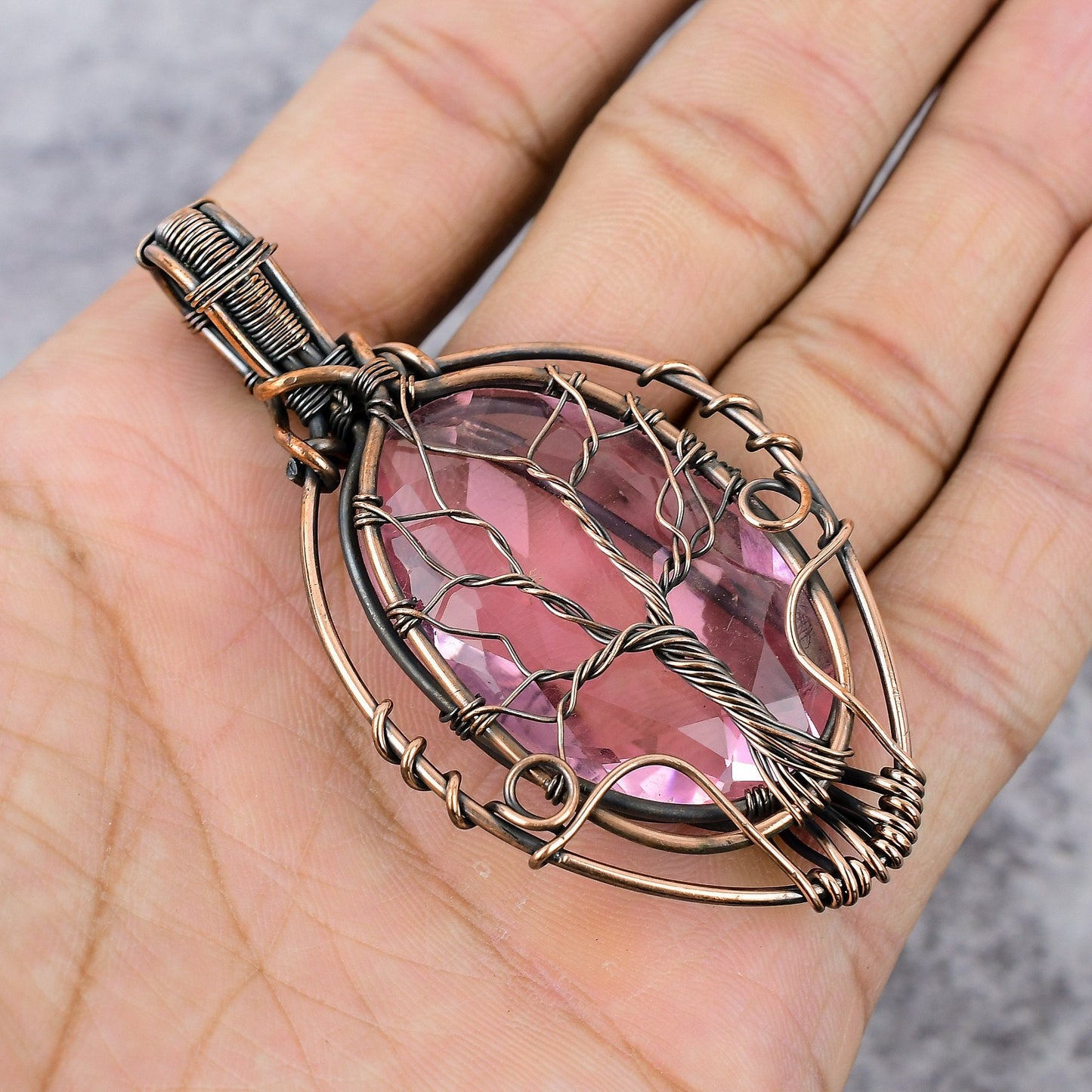 Pink Kunzite Gemstone Pendant