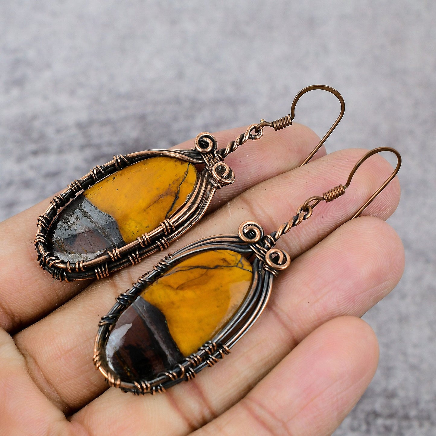 Multicolor Mookaite Gemstone Earrings