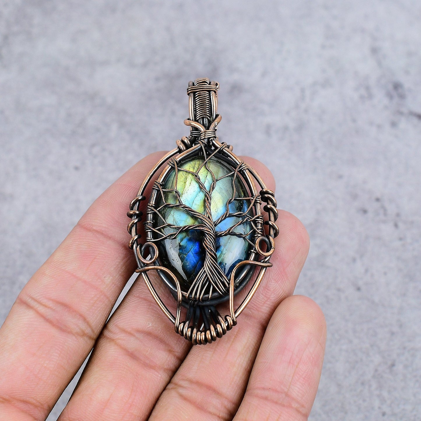 Blue Labradorite Gemstone Pendant