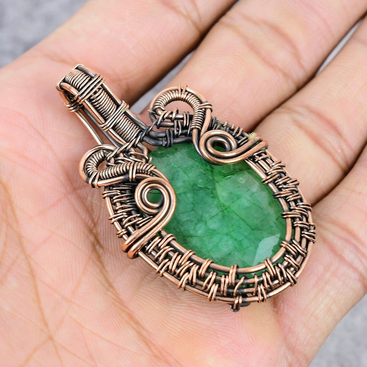 Green Emerald Gemstone Pendant
