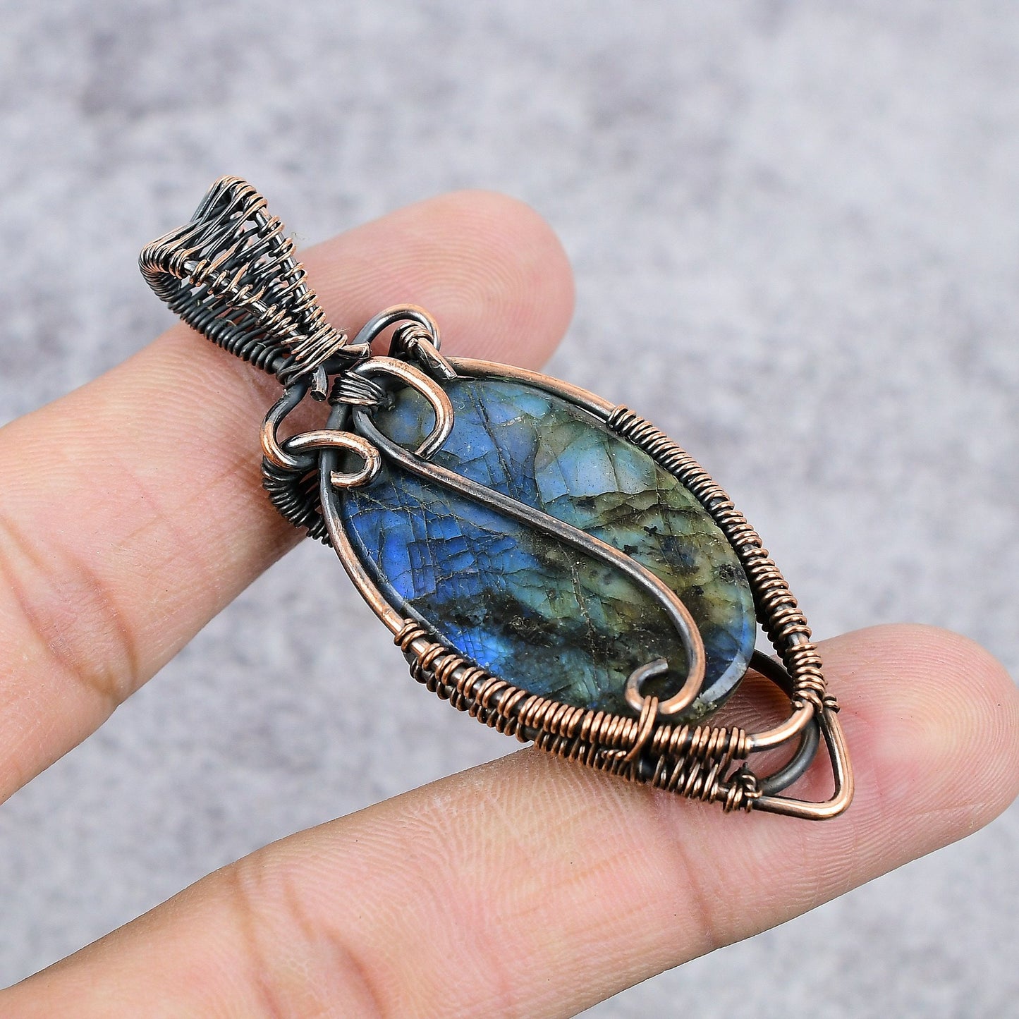 Blue Labradorite Gemstone Pendant