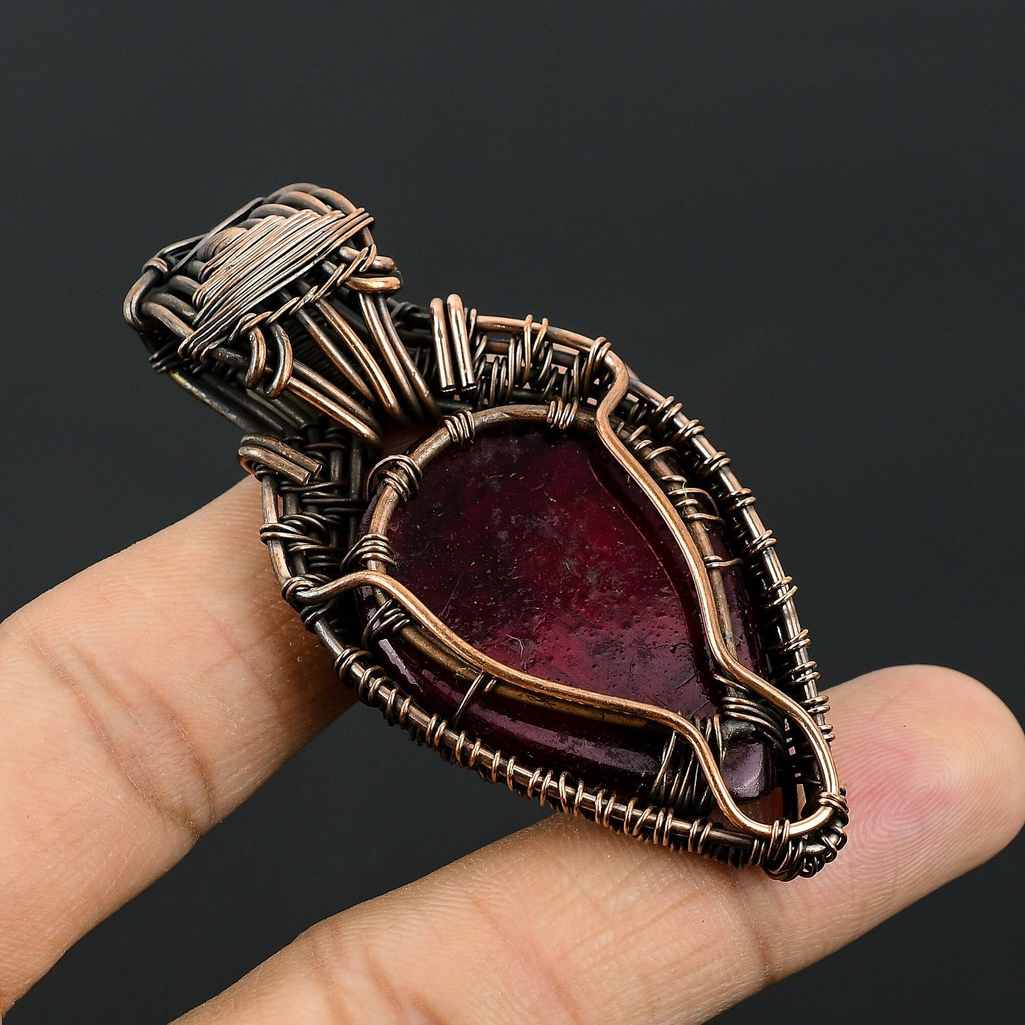 Red Labradorite Gemstone Pendant