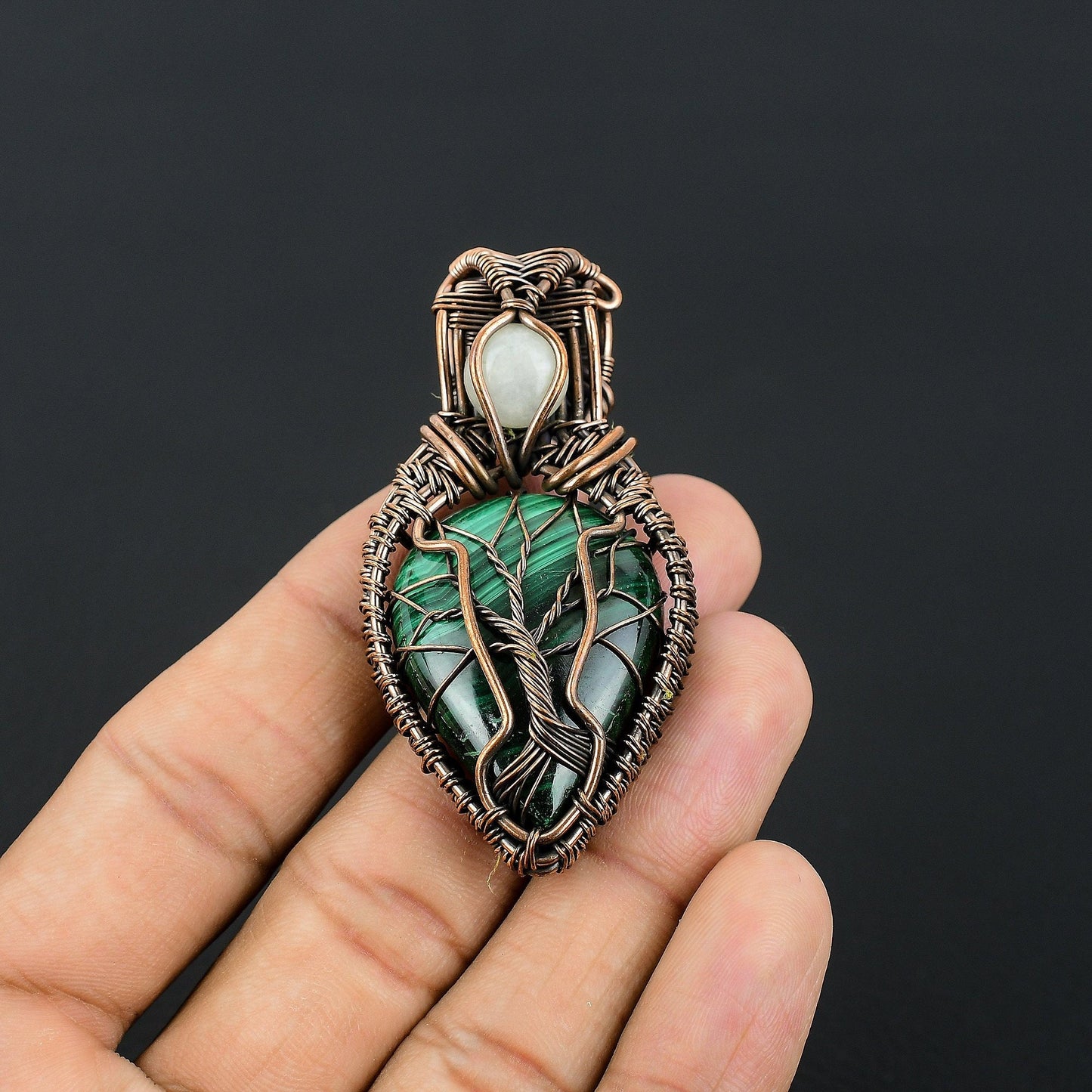 Green Malachite Gemstone Pendant