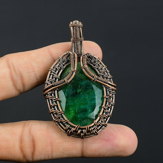 Green Emerald Gemstone Pendant
