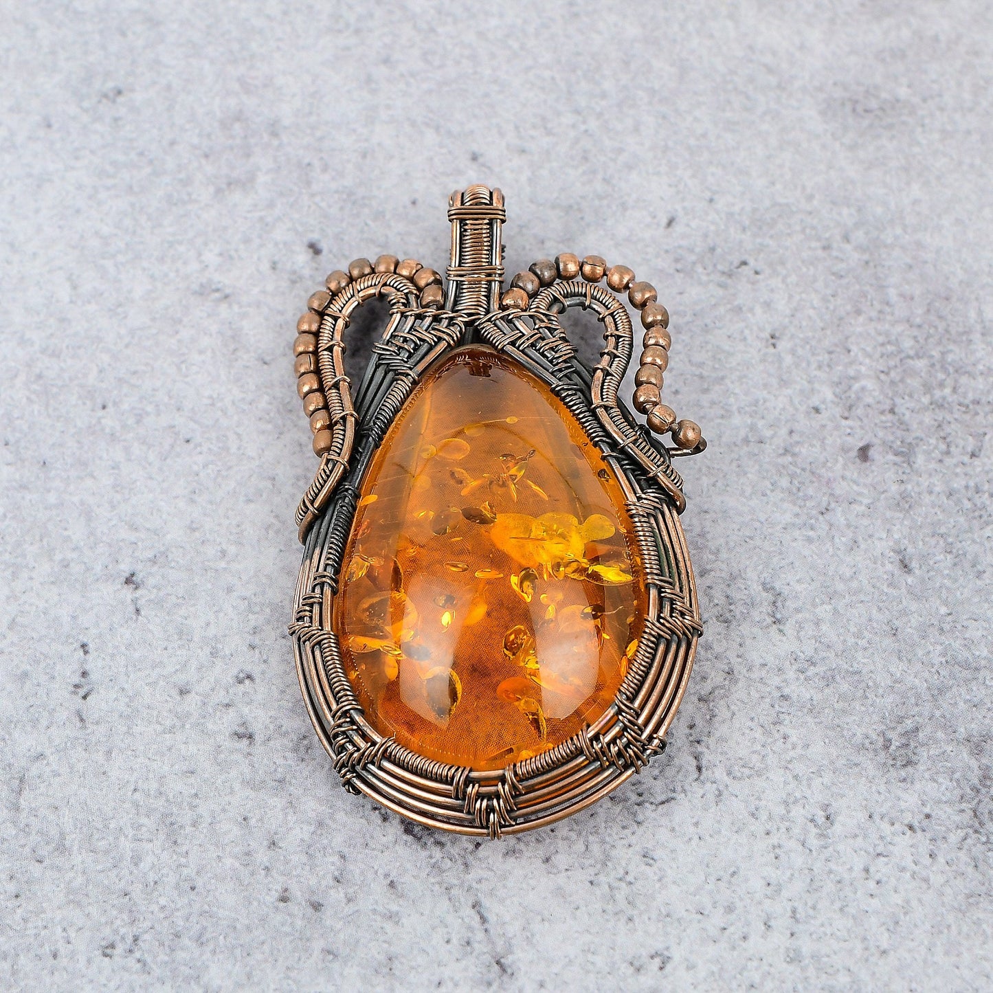 Golden Baltic Amber Gemstone Pendant