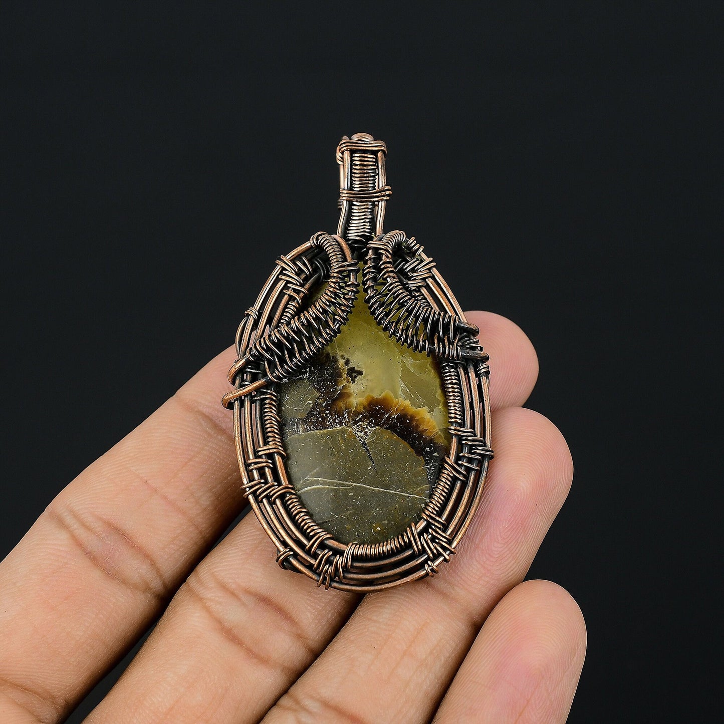 Brown Septarian Gemstone Pendant