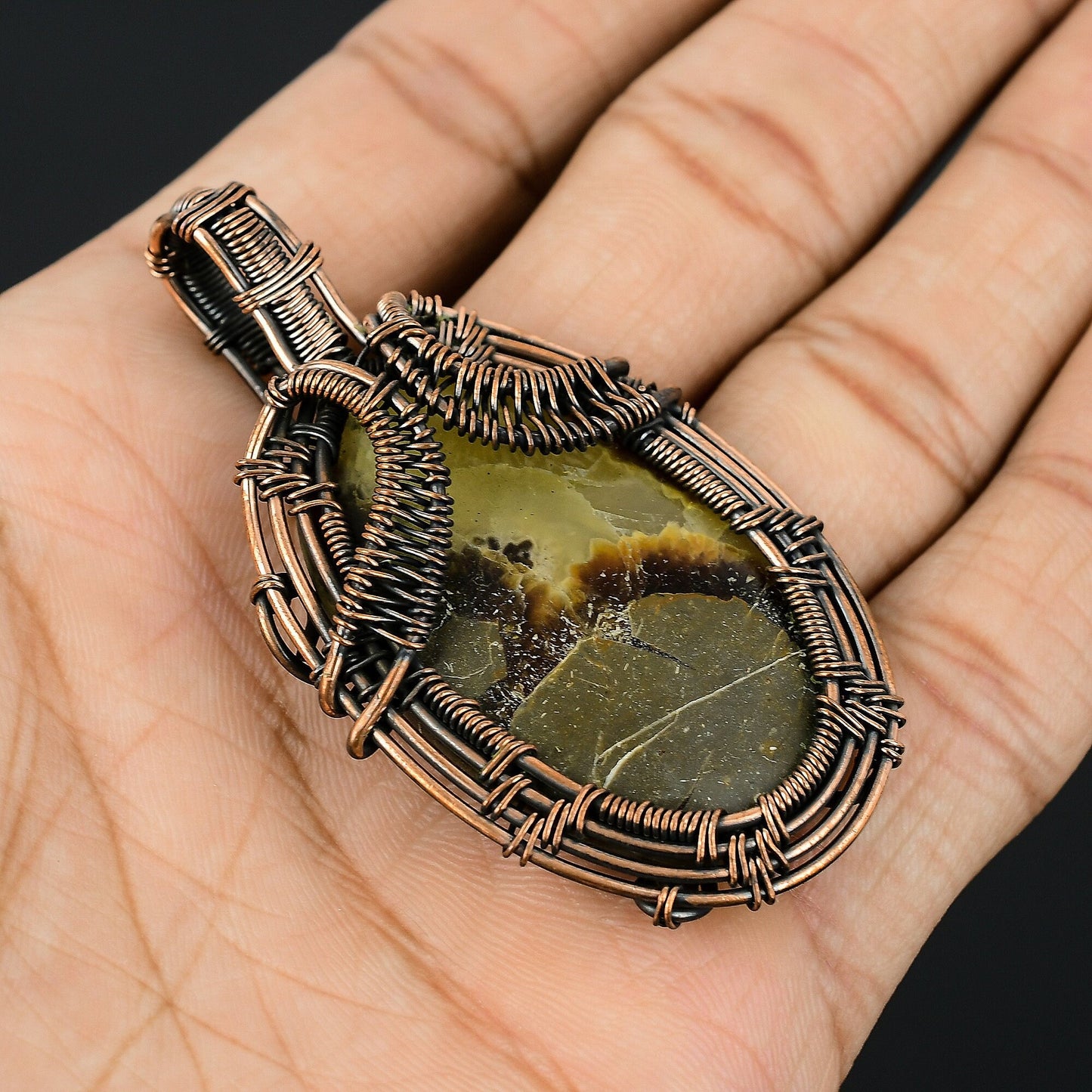 Brown Septarian Gemstone Pendant