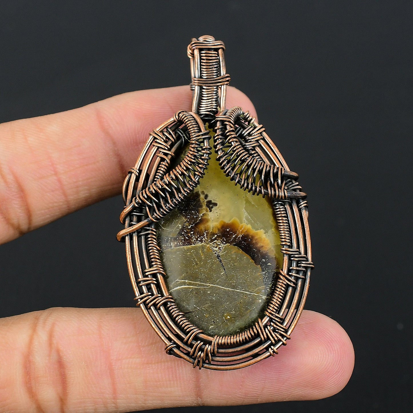 Brown Septarian Gemstone Pendant