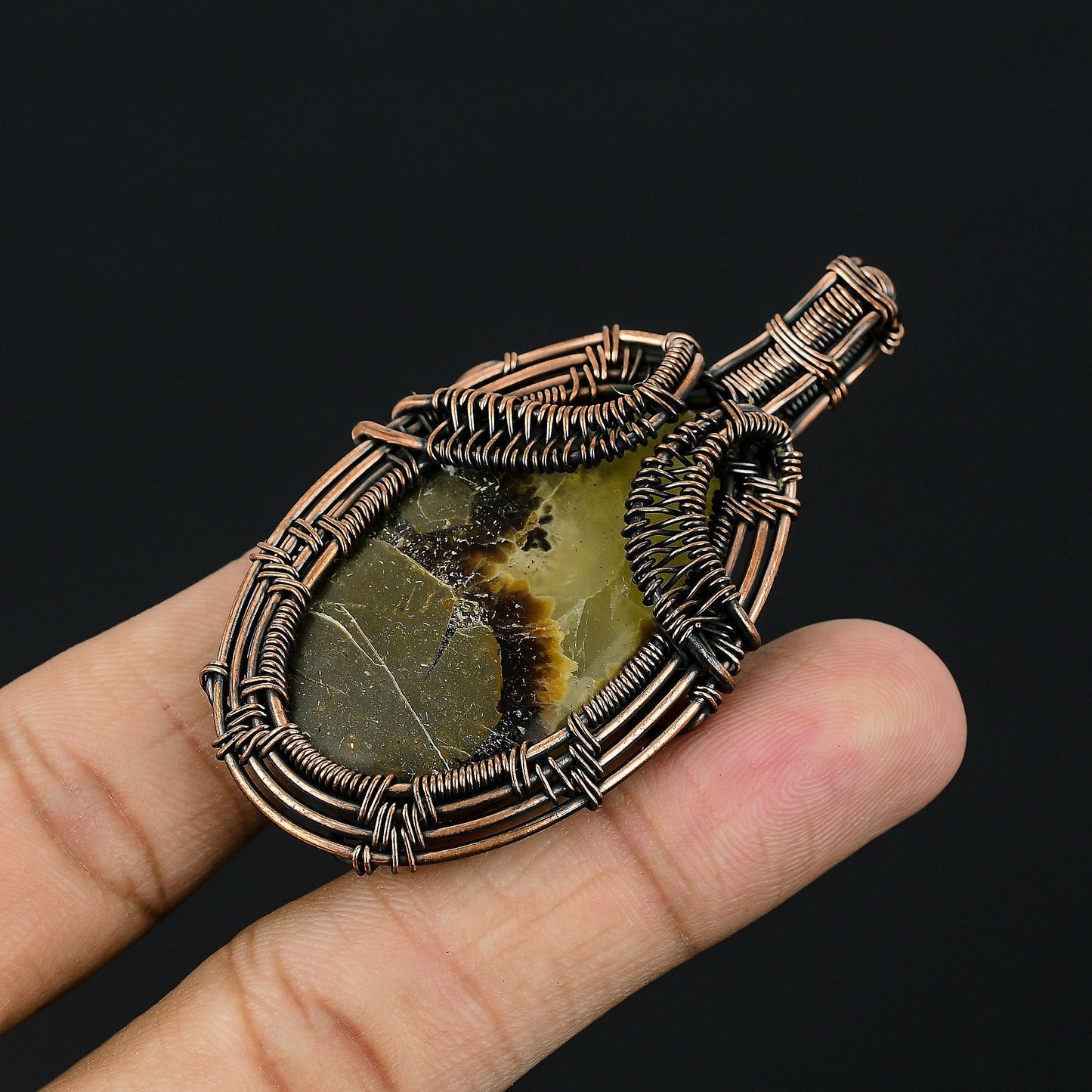 Brown Septarian Gemstone Pendant