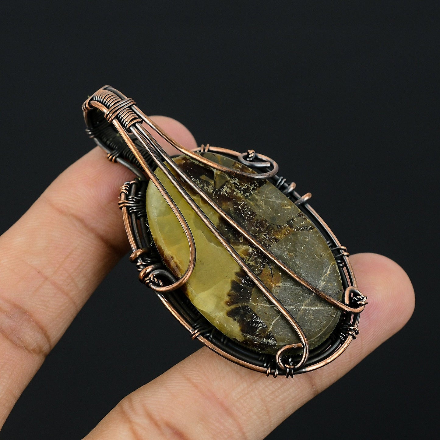 Brown Septarian Gemstone Pendant