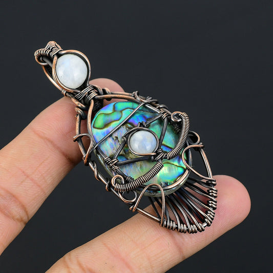 Blue Abalone Gemstone Pendant